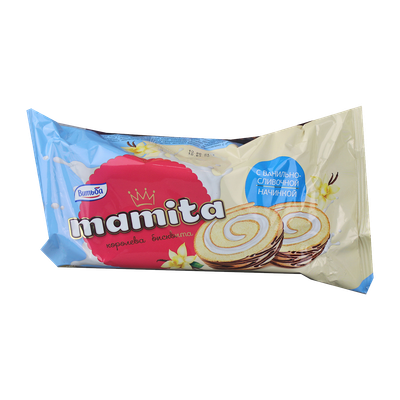Рулет бисквитный «Mamita» с ванильно-сливочной начинкой