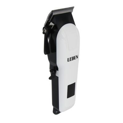 LEBEN Машинка для стрижки волос, 4 насадки: 3/7/9/12мм, Li-ion 3,7в/1200мАч, USB 