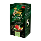 Чай зеленый «Richard» с кусочками клубники и алоэ вера 25 пакетиков