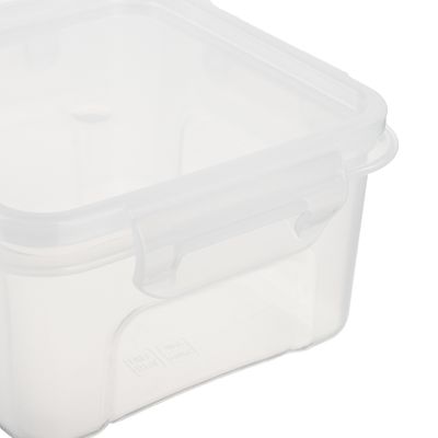 Контейнер для продуктов с защелками квадратный 0,6л