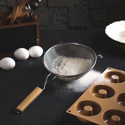 VETTA Ретро Сито с ободом и ручкой 18,5см, двойная сеть, нерж.сталь 