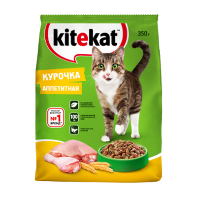 Корм для взрослых кошек «Kitekat» курочка аппетитная