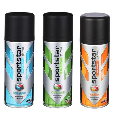 Дезодорант аэрозоль мужской  SPORT STAR Ice Blue/Outpace/Ultra, 175 мл 