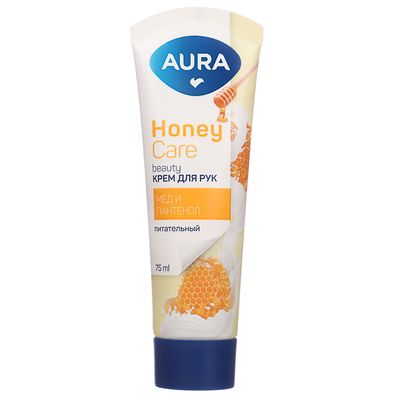 Крем для рук AURA BEAUTY Питательный с D-пантенолом и экстрактом меда