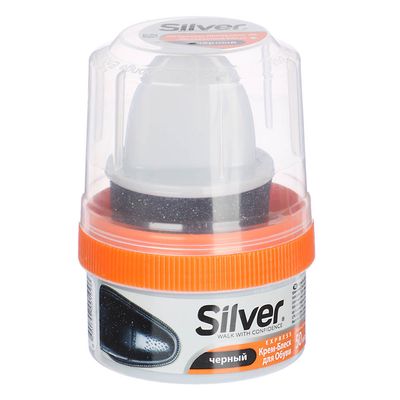 Крем-блеск для обуви SILVER черный, 3005-01/2005-01