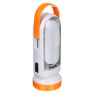 Фонарь 2-в-1 ЕРМАК, аккумуляторный, 17+0,5Вт LED, шнур 220В, солнечн.батарея,14,5x5,5см - Галамарт