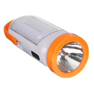 Фонарь 2-в-1 ЕРМАК, аккумуляторный, 17+0,5Вт LED, шнур 220В, солнечн.батарея,14,5x5,5см