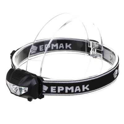 Фонарь налобный «ЕРМАК» 2 LED+COB, 3 режима, 3хААА, 6х4,6х3,5см, красный свет