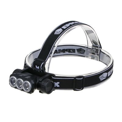 Фонарь налобный «ЕРМАК» 3 LED, 1200мАч,3 режима, 8,3х3,8х5,4см, USB кабель