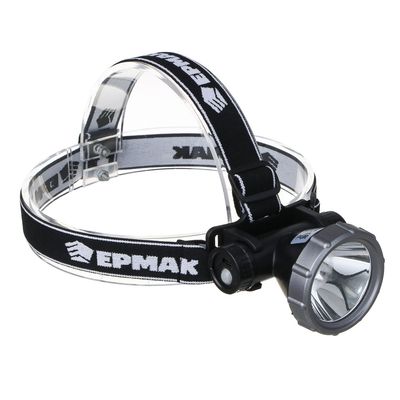Фонарь налобный «ЕРМАК» XH-P50 LED, 3 режима, 2000мАч, 8,3х6х7,3см, USB кабель