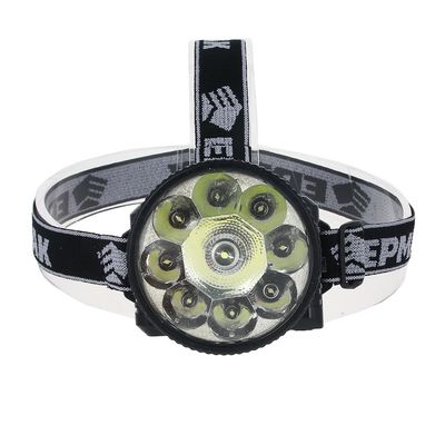 Фонарь налобный «ЕРМАК» аккумуляторный, 8 ярк.+ 0,5 Вт LED, вилка 220В, 8,8x7,4х8,5см