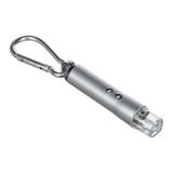 Фонарик-брелок на карабине «ЕРМАК» 1 LED + УФ + лазер, 3xLR44, 6х1,2 см