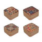 Шкатулка для украшений, 9,5x9,5x5 см, 4 дизайна