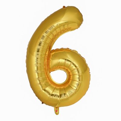 Шар воздушный фольгированный «Цифра» « Fntastic» 40", золотистый, микс