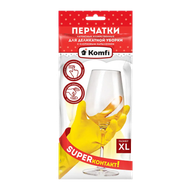 Перчатки латексные хозяйственные «Komfi» размер XL - Мир Продуктов №3