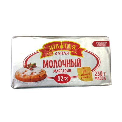 Маргарин «Золотая капля» 82% молочный