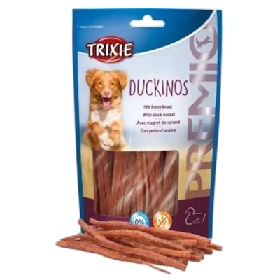 Лакомство «TRIXIE PREMIO Duckinos» для собак соломка, с утиной грудкой, без глютена и сахара