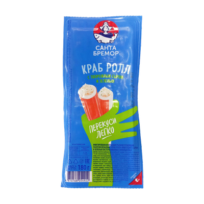 Крабовые палочки «Краб ролл» с творожным сыром и зеленью
