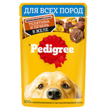 Корм «Pedigree» телятина и печень в желе