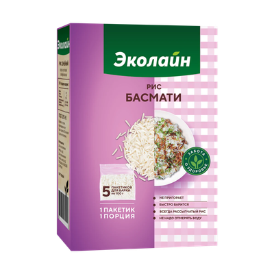 Рис басмати «Эколайн» в пакетиках