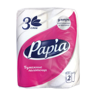 Полотенца бумажные «Papia» 3-х слойные - Галамарт