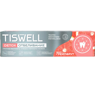 Зубная паста «Tiswell» отбеливание вкус грейпфрут