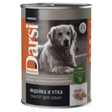 Консервы (паштет)  для собак с чувствительным пищеварением «Darsi»  с индейкой и уткой Sensitive