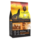 Корм сухой холистик «AMBROSIA GRAIN FREE» для собак всех пород, курица и лосось
