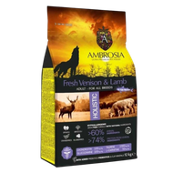 Корм сухой холистик «AMBROSIA GRAIN FREE» для собак всех пород, оленина, ягненок - Зооточка