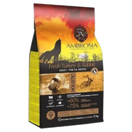 Корм сухой холистик «AMBROSIA GRAIN FREE» для собак всех пород, индейка, кролик - Зооточка