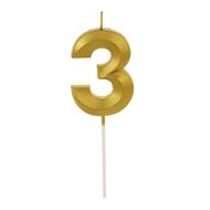 Свеча для торта «Fntastic» 7 см, в форме цифр (3) - Мир Продуктов №3