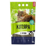 Наполнитель «Котяра» комкующийся, с активированным углем 10 л, 4.2 кг