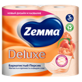 Туалетная бумага «Zemma» DELUXE персик 3 слоя