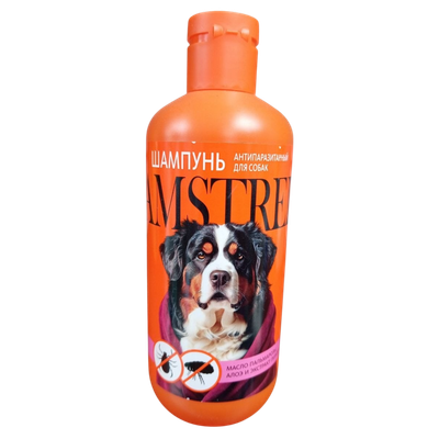 Шампунь для собак «Amstrel» Антипаразитный с маслом пальмарозы,алоэ и экстрактом пиретрума