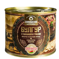 Консервы мясные «Булгур с говядиной и грибами»  - Мир Продуктов №3
