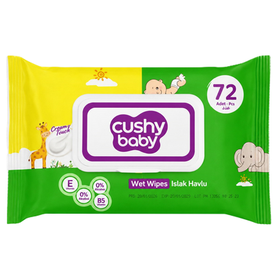 Детские влажные салфетки «Cushy baby» 72 шт