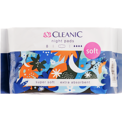 Прокладки женские «Cleanic» night pads , 8шт
