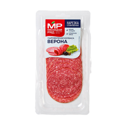 Колбаса сыровяленая «Верона» нарезка