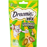 Лакомство для кошек «Dreamies» mix c 2 месяцев курица и мята 