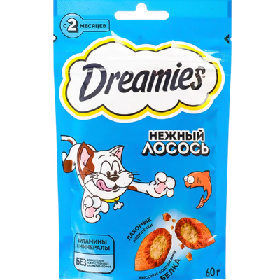 Лакомство для кошек «Dreamies» mix с 2 месяцев  лосось