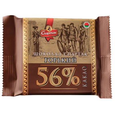 Шоколад «Спартак» горький 56% какао 