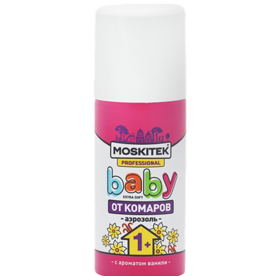 Аэрозоль от комаров «Moskitek baby» от 1+ года ваниль
