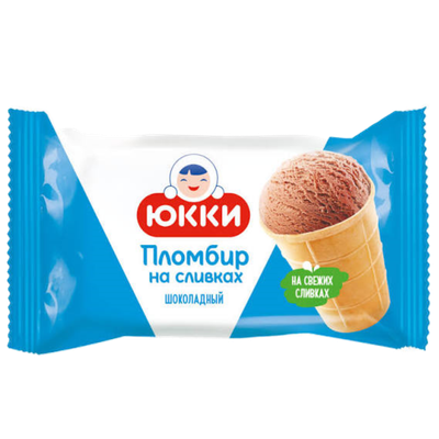 Мороженое «Юкки» пломбир на сливках шоколадный