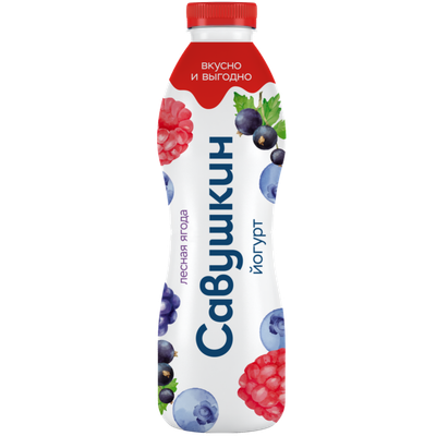 Йогурт легкий «Савушкин» 1% лесная ягода