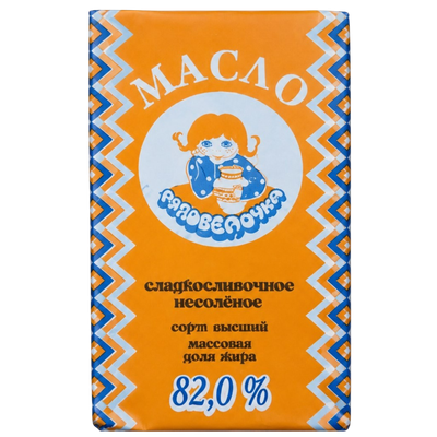 Масло «Рогачевъ» 82% сладкосливочное несоленое в/с