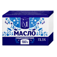 Масло сливочное «Крестьянское» 72,5% 180 г - Мир Продуктов №3