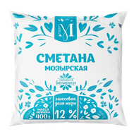 Сметана «Мозырская» 12% - Мир Продуктов №3