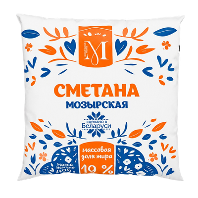 Сметана «Мозырская» 19%