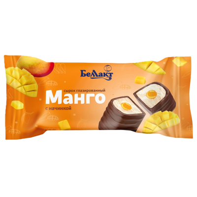 Сырок творожный «БелЛакт» с начинкой манго