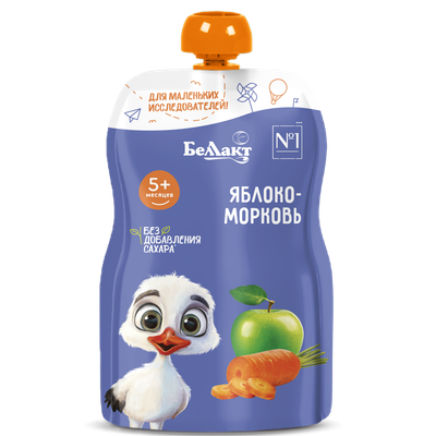 Пюре «Беллакт» яблоко-морковь 